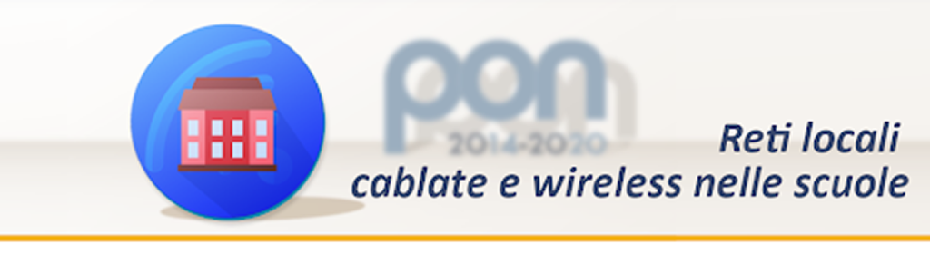 Banner con logo PON Reti